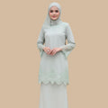 Kurung Diana Soft Lavender Premium Lace – Elegant Modest Wear Muslimah