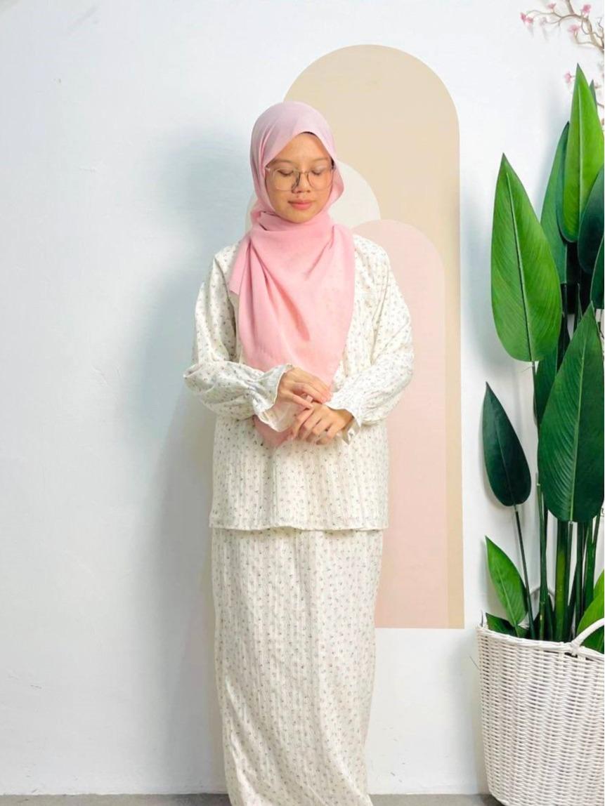 Dress Insyirah ELEMMIERA Dress Cotton Premium Viral Comel Dooh Dooh Tres Beau