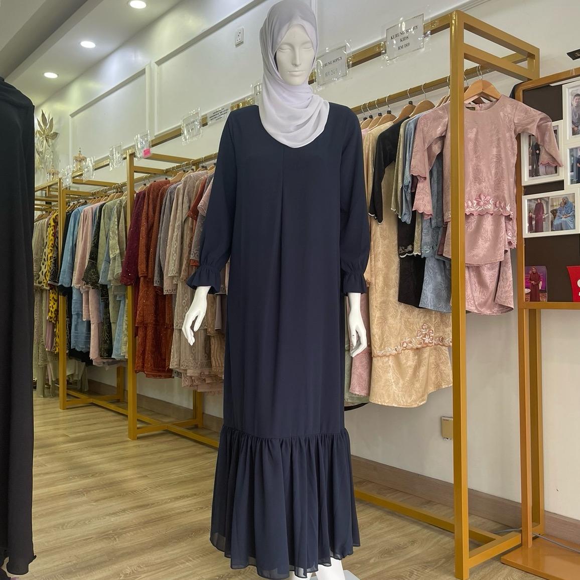 Jubah Qhyraa, Modest Wear Comfy Ruffle
