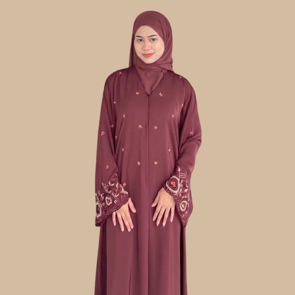 Abaya Maryam Premium Elegant Jubah Muslimah Moden
