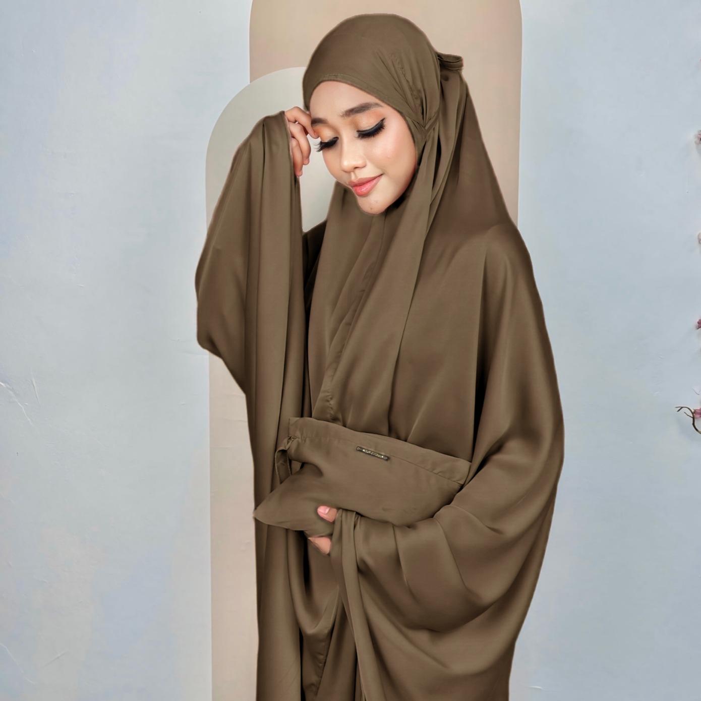 Telekung Travel ELEMMIERA Elegant Comfy Soft Prayer Attire Women
