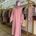 Abaya UAE Aleesya ELEMMIERA Jahitan Bunga Manik Premium di bahu, belakang dan tangan Abaya Muslimah