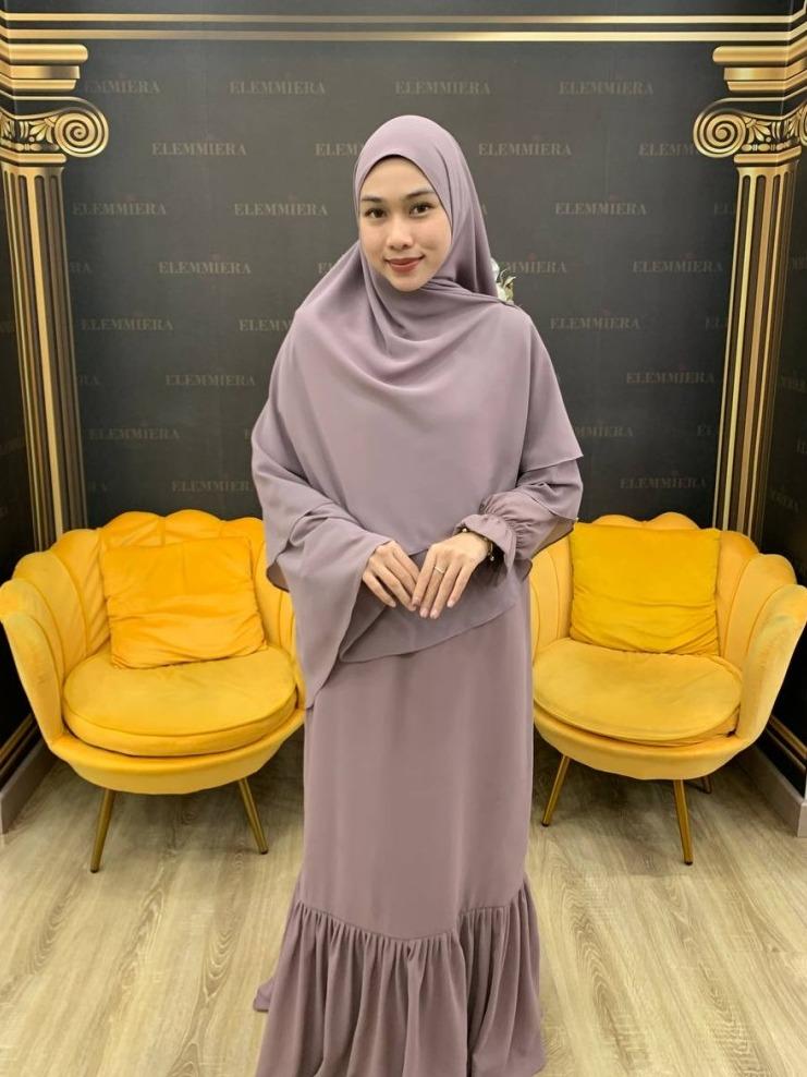 Jubah Qhyraa ELEMMIERA Modest Wear Comfy Ruffle - Jubah Premium Muslimah Viral Menawan Cantik