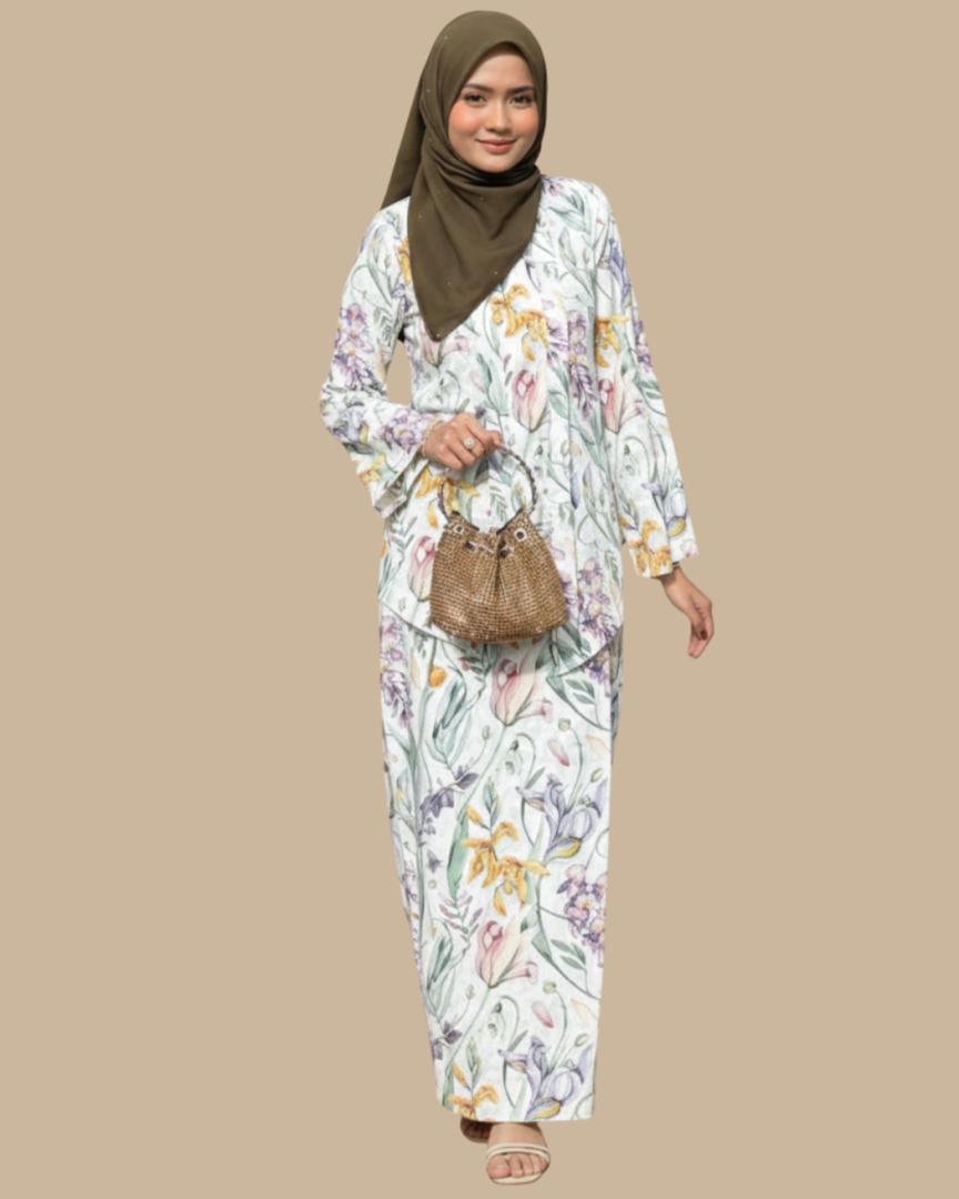 Kebaya Kota Bharu Elemmiera Tradisional Comel Lotey
