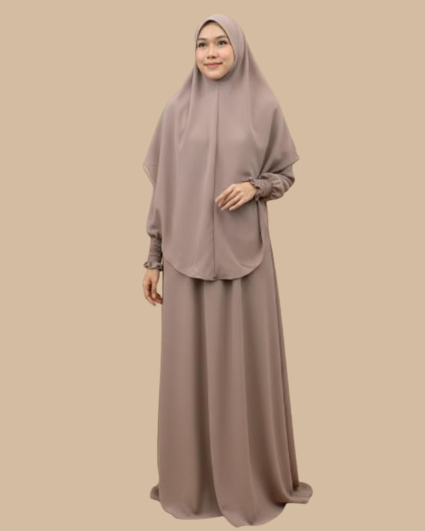Jubah Luffa ELEMMIERA untuk Wanita Muslimah Premium Elegan Viral - Sesuai untuk Majlis Agama, Keramaian dan Ibadah