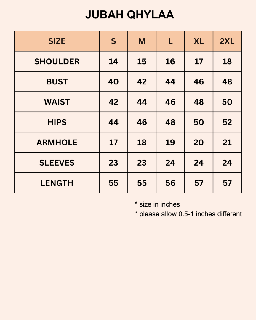 Jubah Qhylaa, Modest Comfy Elegant Ruffle