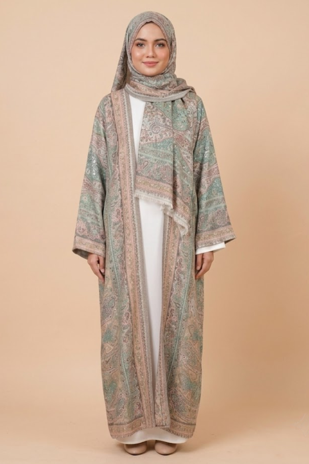 Abaya Pashmina Shining Stones